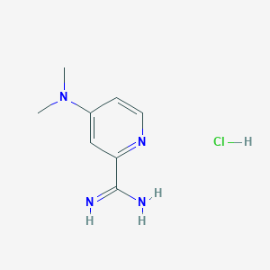 molecular formula C8H13ClN4 B13085839 4-(Dimethylamino)picolinimidamide hydrochloride 