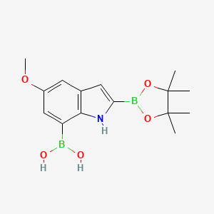 (5-Methoxy-2-(4,4,5,5-tetramethyl-1,3,2-dioxaborolan-2-yl)-1H-indol-7-yl)boronic acid