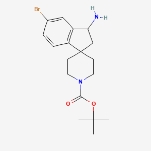 tert-Butyl 3-amino-5-bromo-2,3-dihydrospiro[indene-1,4'-piperidine]-1'-carboxylate