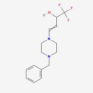 molecular formula C15H19F3N2O B1308589 (E)-4-(4-benzylpiperazino)-1,1,1-trifluoro-3-buten-2-ol 