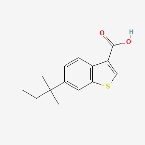 molecular formula C14H16O2S B1308590 6-(1,1-二甲基丙基)-1-苯并噻吩-3-羧酸 CAS No. 667436-12-6