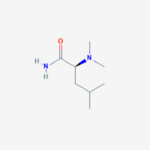 molecular formula C8H18N2O B13085922 (S)-2-(Dimethylamino)-4-methylpentanamide 