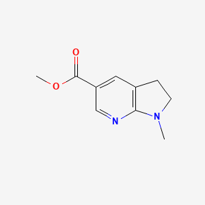 molecular formula C10H12N2O2 B13085928 Methyl 1-methyl-2,3-dihydro-1H-pyrrolo[2,3-b]pyridine-5-carboxylate 