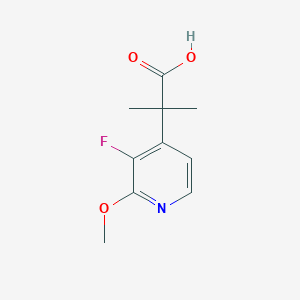 molecular formula C10H12FNO3 B13085934 2-(3-Fluoro-2-methoxypyridin-4-yl)-2-methylpropanoic acid 