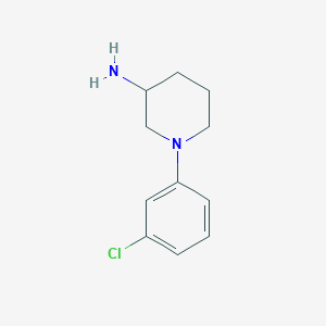 molecular formula C11H15ClN2 B13085936 1-(3-Chlorophenyl)piperidin-3-amine 