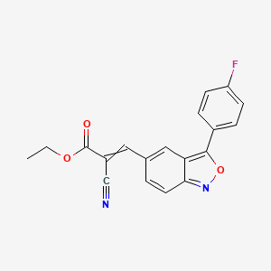 molecular formula C19H13FN2O3 B1308598 ethyl (Z)-2-cyano-3-[3-(4-fluorophenyl)-2,1-benzisoxazol-5-yl]-2-propenoate 