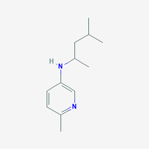 molecular formula C12H20N2 B13085991 6-methyl-N-(4-methylpentan-2-yl)pyridin-3-amine 