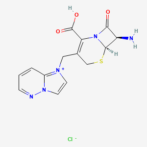 1-(((6R,7R)-7-Amino-2-carboxy-8-oxo-5-thia-1-azabicyclo[4.2.0]oct-2-en-3-yl)methyl)imidazo[1,2-b]pyridazin-1-ium chloride