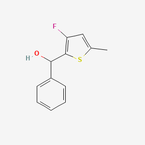 molecular formula C12H11FOS B13086063 (3-Fluoro-5-methylthiophen-2-yl)(phenyl)methanol 