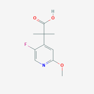 molecular formula C10H12FNO3 B13086093 2-(5-Fluoro-2-methoxypyridin-4-yl)-2-methylpropanoic acid 