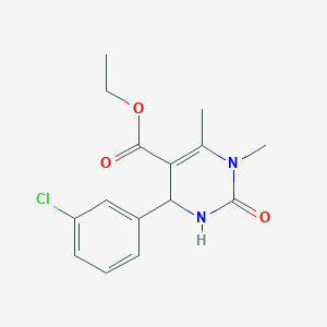 molecular formula C15H17ClN2O3 B1308610 Ethyl 4-(3-chlorophenyl)-1,6-dimethyl-2-oxo-1,2,3,4-tetrahydro-5-pyrimidinecarboxylate CAS No. 512840-35-6