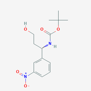 (S)-Tert-butyl (3-hydroxy-1-(3-nitrophenyl)propyl)carbamate