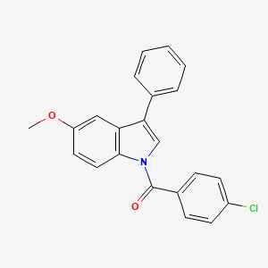 (4-Chlorophenyl)(5-methoxy-3-phenyl-1H-indol-1-yl)methanone