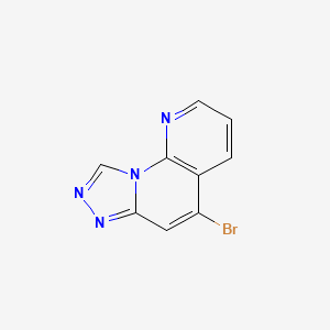 molecular formula C9H5BrN4 B13086163 5-Bromo-[1,2,4]triazolo[4,3-a][1,8]naphthyridine 