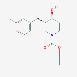 trans-tert-Butyl 4-hydroxy-3-(3-methylbenzyl)piperidine-1-carboxylate