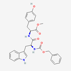 molecular formula C29H29N3O6 B13086190 (S)-Methyl 2-((S)-2-(((benzyloxy)carbonyl)amino)-3-(1H-indol-3-yl)propanamido)-3-(4-hydroxyphenyl)propanoate CAS No. 20762-35-0