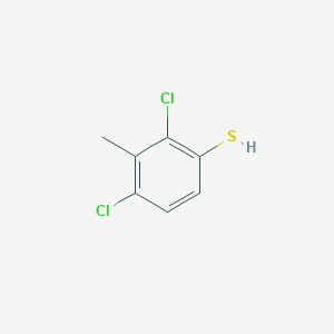 molecular formula C7H6Cl2S B13086195 2,4-Dichloro-3-methylbenzenethiol 