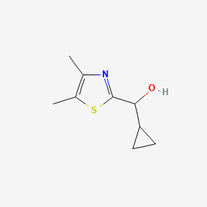 molecular formula C9H13NOS B13086205 Cyclopropyl(dimethyl-1,3-thiazol-2-YL)methanol 