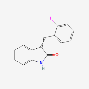molecular formula C15H10INO B1308621 3-[(2-iodophenyl)methylidene]-2,3-dihydro-1H-indol-2-one 