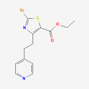 Ethyl 2-bromo-4-(2-(pyridin-4-yl)ethyl)thiazole-5-carboxylate