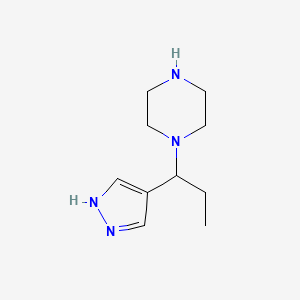 1-(1-(1H-Pyrazol-4-yl)propyl)piperazine