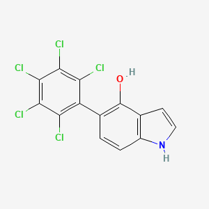 4-Hydroxy-5-(perchlorophenyl)indole