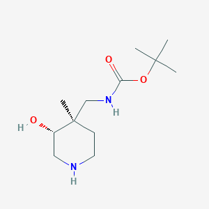 tert-Butyl N-{[trans-3-hydroxy-4-methylpiperidin-4-yl]methyl}carbamate