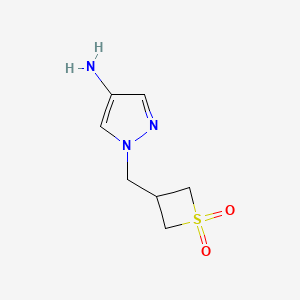 3-[(4-Amino-1H-pyrazol-1-yl)methyl]-1lambda6-thietane-1,1-dione