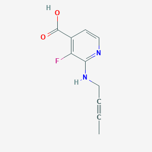 molecular formula C10H9FN2O2 B13086298 2-[(But-2-yn-1-yl)amino]-3-fluoropyridine-4-carboxylic acid 