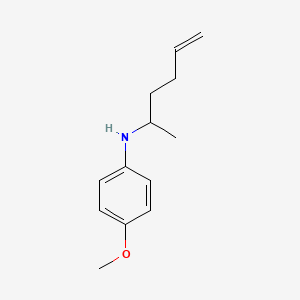 molecular formula C13H19NO B13086333 N-(Hex-5-en-2-yl)-4-methoxyaniline 