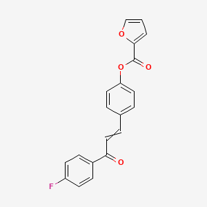 molecular formula C20H13FO4 B1308635 4-[3-(4-Fluorophenyl)-3-oxo-1-propenyl]phenyl 2-furoate 