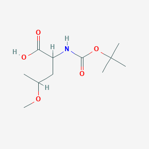 molecular formula C11H21NO5 B13086366 2-([(Tert-butoxy)carbonyl]amino)-4-methoxypentanoic acid 