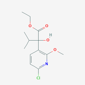 Ethyl 2-(6-chloro-2-methoxypyridin-3-yl)-2-hydroxy-3-methylbutanoate