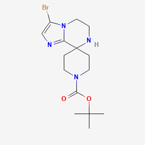 tert-Butyl 3-bromo-6,7-dihydro-5H-spiro[imidazo[1,2-a]pyrazine-8,4'-piperidine]-1'-carboxylate