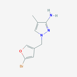 1-[(5-Bromofuran-3-yl)methyl]-4-methyl-1H-pyrazol-3-amine