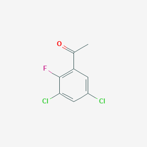 molecular formula C8H5Cl2FO B1308642 1-(3,5-Dichloro-2-fluorophenyl)ethanone CAS No. 480438-93-5