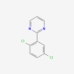 molecular formula C10H6Cl2N2 B13086438 2-(2,5-Dichlorophenyl)pyrimidine 