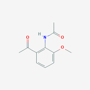 molecular formula C11H13NO3 B13086456 N-(2-Acetyl-6-methoxyphenyl)acetamide 