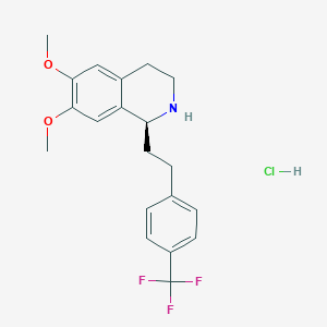 (1S)-6,7-dimethoxy-1-[2-[4-(trifluoromethyl)phenyl]ethyl]-1,2,3,4-tetrahydroisoquinoline;hydrochloride