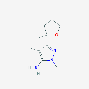 1,4-dimethyl-3-(2-methyloxolan-2-yl)-1H-pyrazol-5-amine