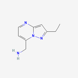 {2-Ethylpyrazolo[1,5-a]pyrimidin-7-yl}methanamine