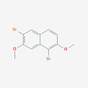 molecular formula C12H10Br2O2 B13086502 1,6-Dibromo-2,7-dimethoxynaphthalene 