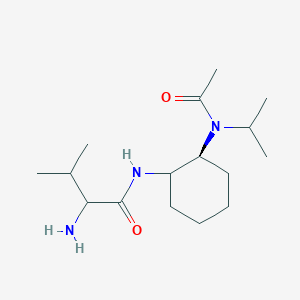 N-[(2S)-2-[acetyl(propan-2-yl)amino]cyclohexyl]-2-amino-3-methylbutanamide