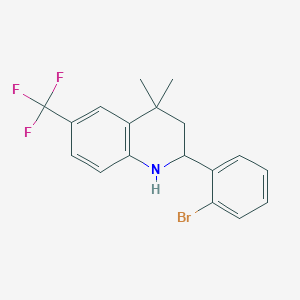 2-(2-Bromophenyl)-4,4-dimethyl-6-(trifluoromethyl)-1,2,3,4-tetrahydroquinoline