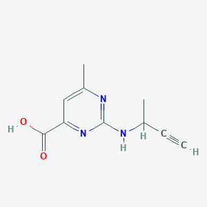 2-[(But-3-yn-2-yl)amino]-6-methylpyrimidine-4-carboxylic acid