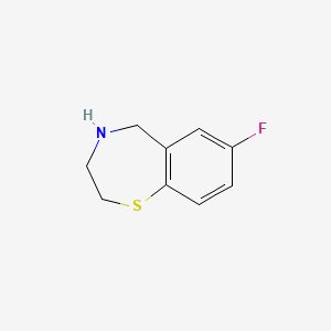 molecular formula C9H10FNS B13086567 7-Fluoro-2,3,4,5-tetrahydrobenzo[f][1,4]thiazepine 