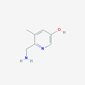 molecular formula C7H10N2O B13086569 6-(Aminomethyl)-5-methylpyridin-3-ol CAS No. 1256792-30-9