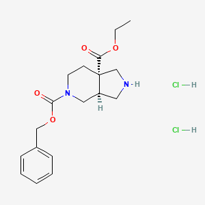 cis-5-Benzyl 7a-ethyl hexahydro-1H-pyrrolo[3,4-c]pyridine-5,7a(6H)-dicarboxylate dihydrochloride