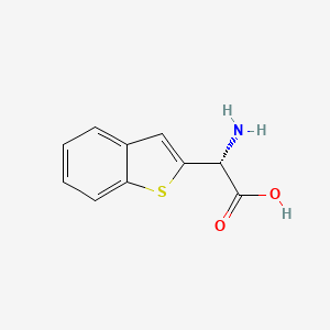 molecular formula C10H9NO2S B13086603 (R)-2-Amino-2-(benzo[B]thiophen-2-YL)acetic acid 