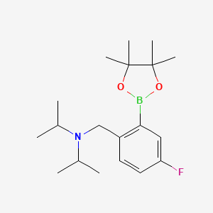 N-(4-Fluoro-2-(4,4,5,5-tetramethyl-1,3,2-dioxaborolan-2-yl)benzyl)-N-isopropylpropan-2-amine